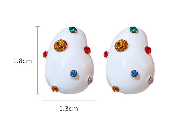 1 Pair Fashion Irregular Alloy Inlay Rhinestones Women's Ear Studs display picture 6