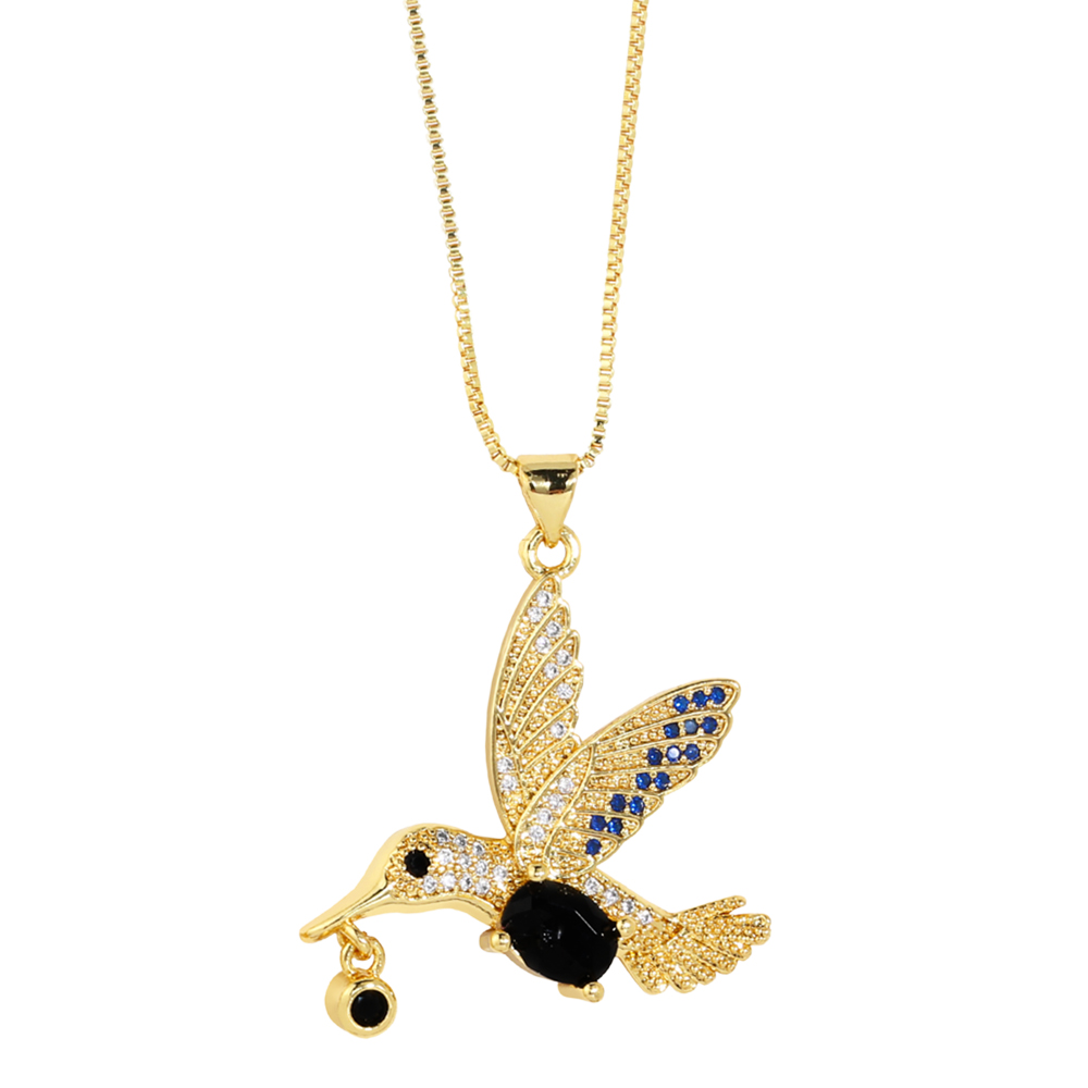 Mode Oiseau Le Cuivre Placage Zircon Pendentif 1 Pièce display picture 4