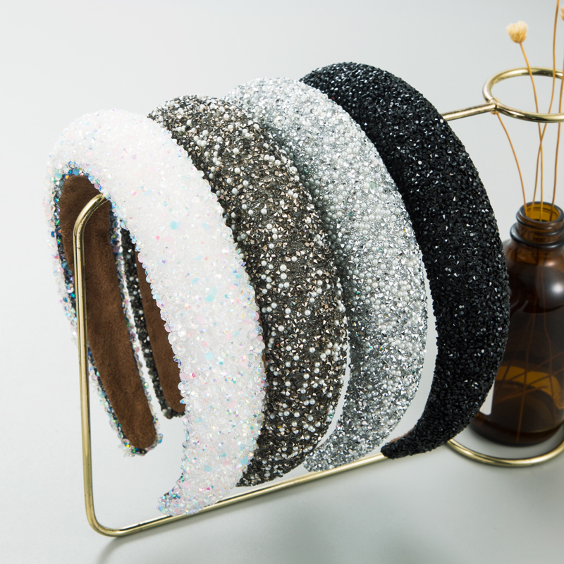 1 Korean Style Fashionable Wide-brimmed Sponge Shiny Headband display picture 2