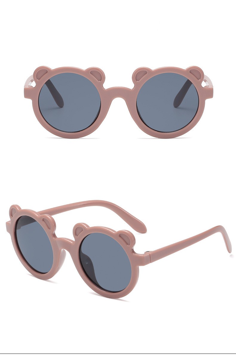 Vintage Style Bear Pc Round Frame Full Frame Kids Sunglasses display picture 3
