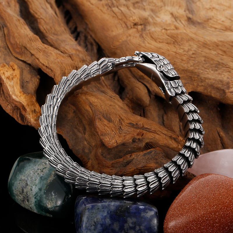 Retro Snake Titanium Steel Bracelets 1 Piece display picture 6