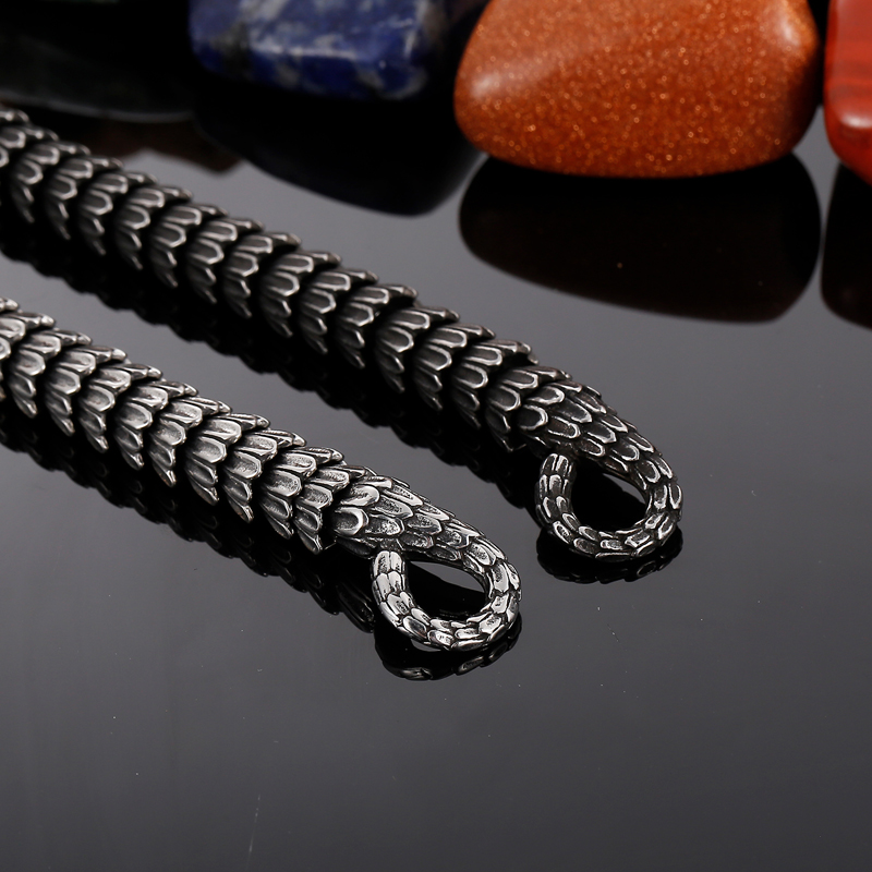 Retro Snake Titanium Steel Bracelets 1 Piece display picture 8