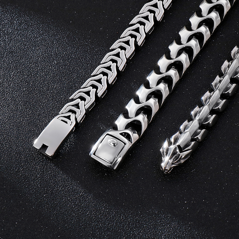 Hip-hop Geometric Titanium Steel Plating Bracelets 1 Piece display picture 5