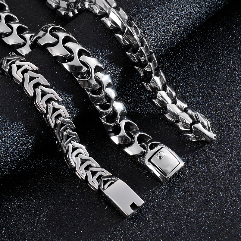 Hip-hop Geometric Titanium Steel Plating Bracelets 1 Piece display picture 6
