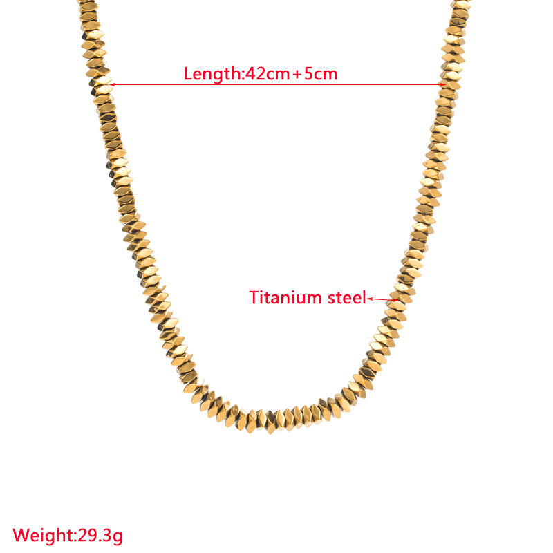 Hip Hop Irregulär Geometrisch Titan Stahl Überzug Halskette 1 Stück display picture 1