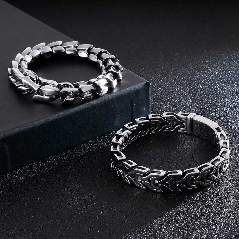 Hip-hop Geometric Titanium Steel Plating Bracelets 1 Piece display picture 11