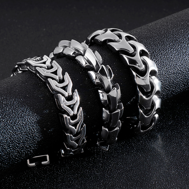 Hip-hop Geometric Titanium Steel Plating Bracelets 1 Piece display picture 12