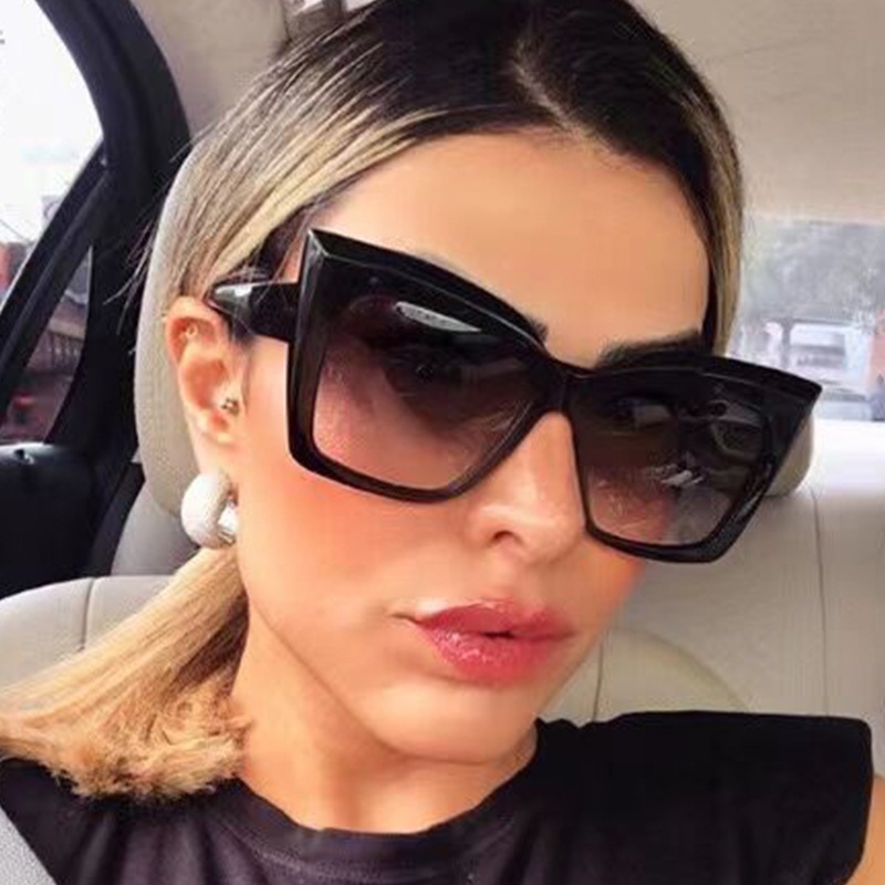 Fashion Solid Color Pc Resin Cat Eye Full Frame Women's Sunglasses display picture 2