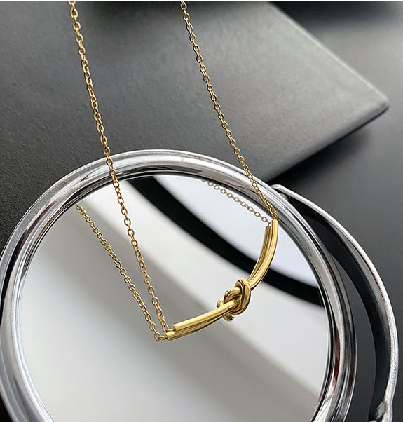 Einfacher Stil Einfarbig Titan Stahl Halskette In Masse display picture 3