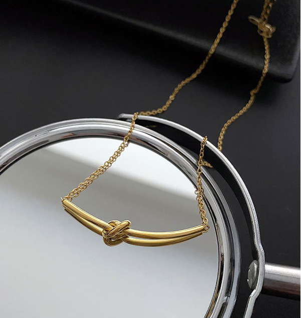 Einfacher Stil Einfarbig Titan Stahl Halskette In Masse display picture 6