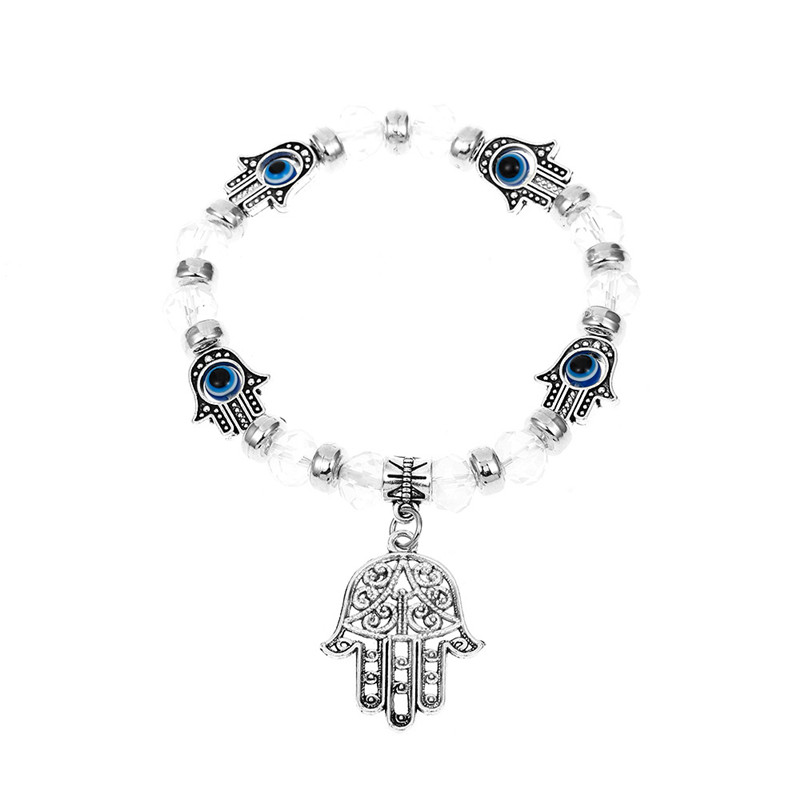 Fashion Devil's Eye Artificial Crystal Synthetic Resin Plating Inlay Acrylic Artificial Crystal White Gold Plated Silver Plated Women's Jewelry Set display picture 5