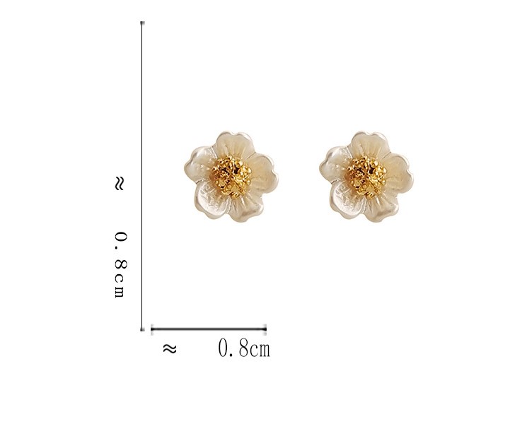1 Pair Fashion Flower Alloy Resin Plating Women's Ear Studs display picture 5