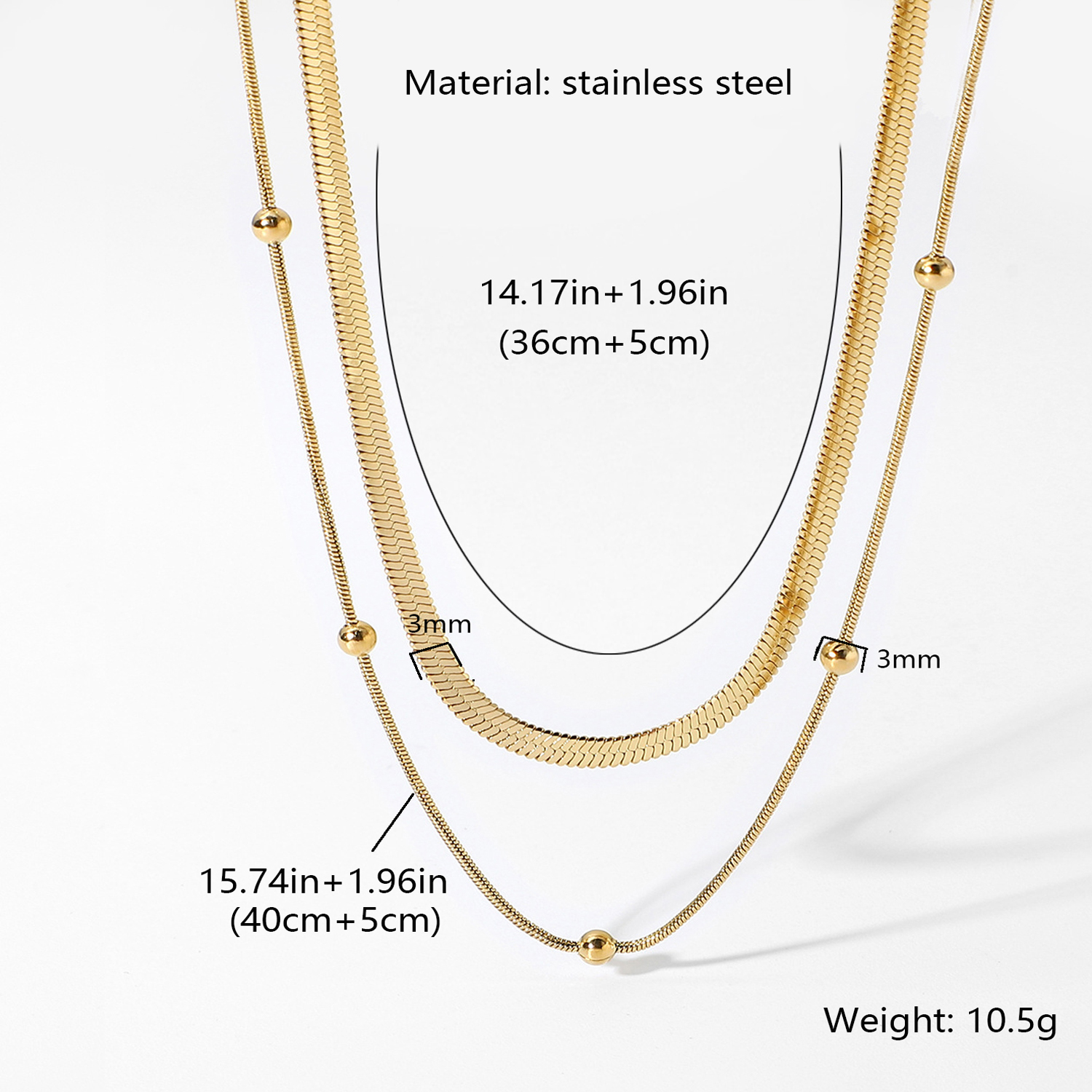 Ig Style Casual Vintage Style Solid Color Stainless Steel Titanium Steel Necklace display picture 1