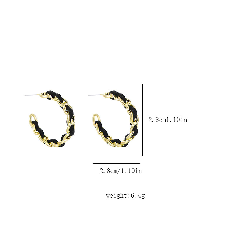 1 Pair Queen Simple Style Commute C Shape Alloy Ear Studs display picture 5