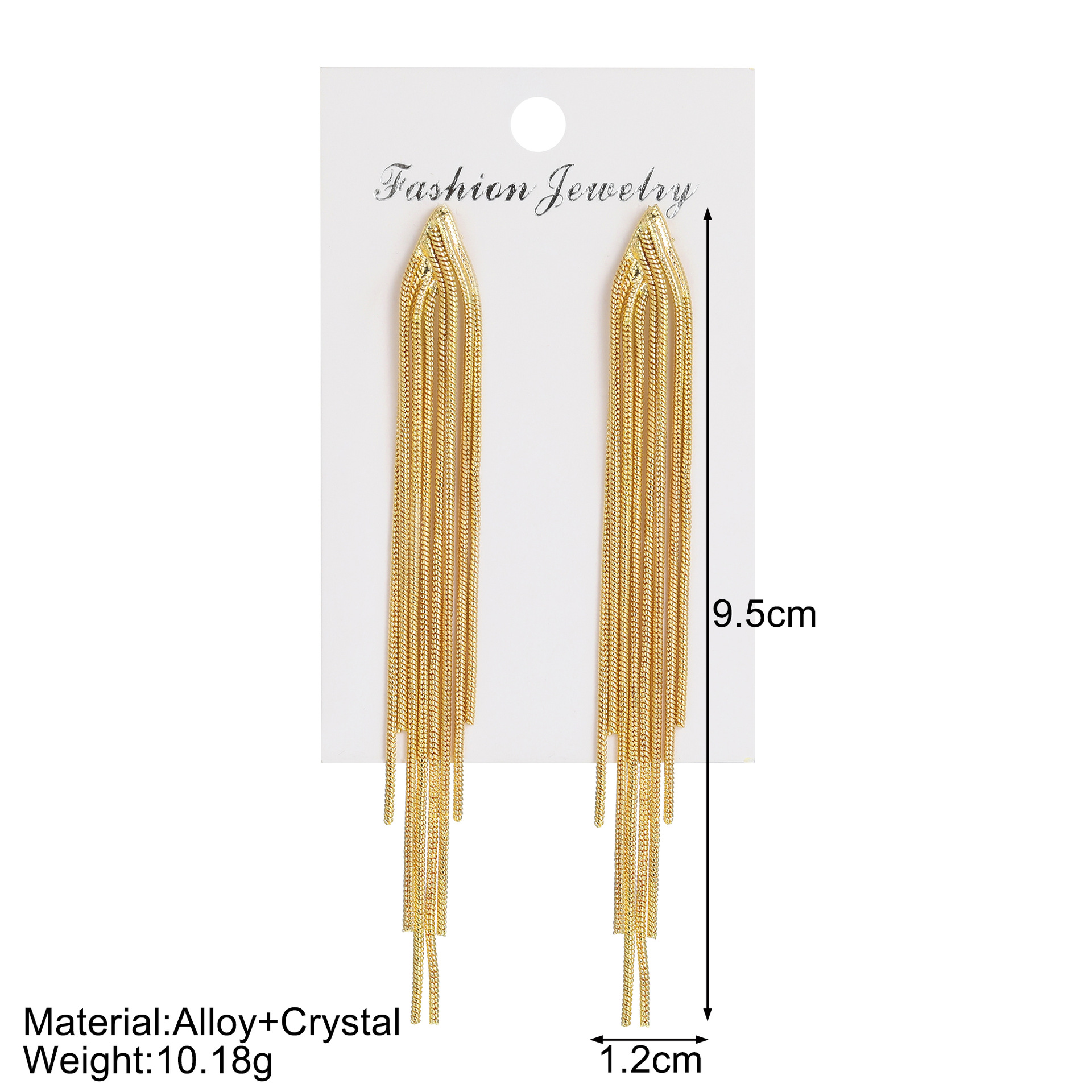 1 Pair Classic Style Solid Color Tassel Alloy Drop Earrings display picture 1