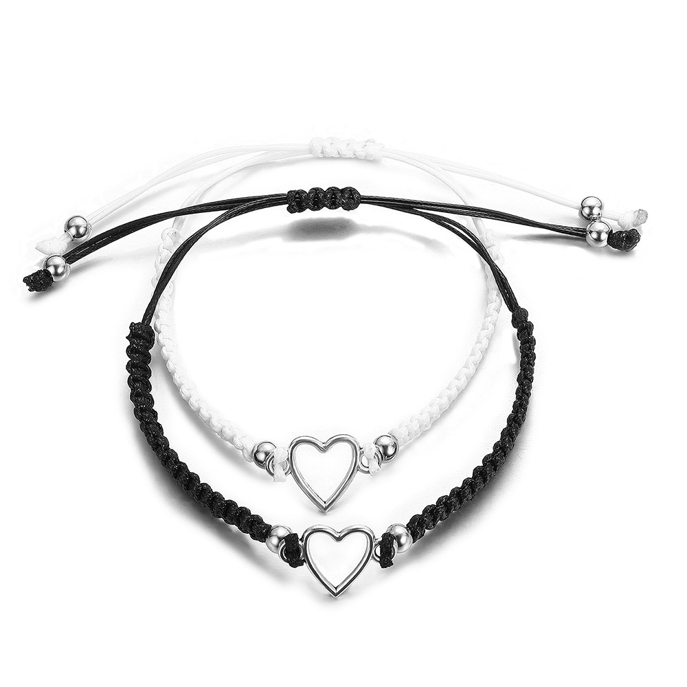 Simple Style Heart Shape Alloy Unisex Bracelets display picture 7