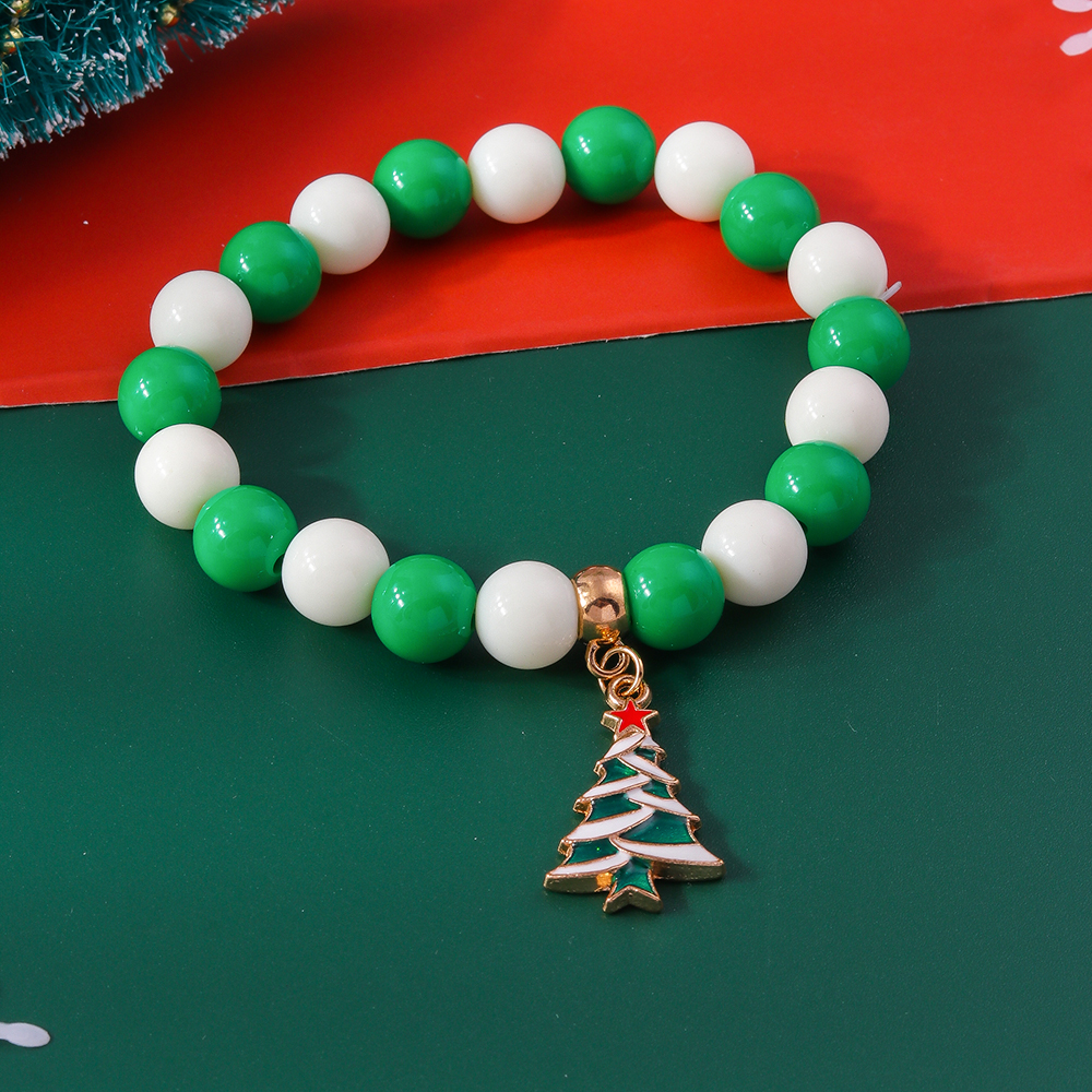 Cute Christmas Streetwear Christmas Hat Christmas Tree Alloy Wholesale Bracelets display picture 3