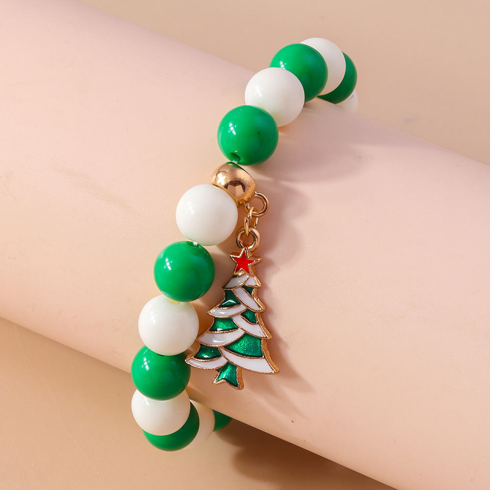 Cute Christmas Streetwear Christmas Hat Christmas Tree Alloy Wholesale Bracelets display picture 2
