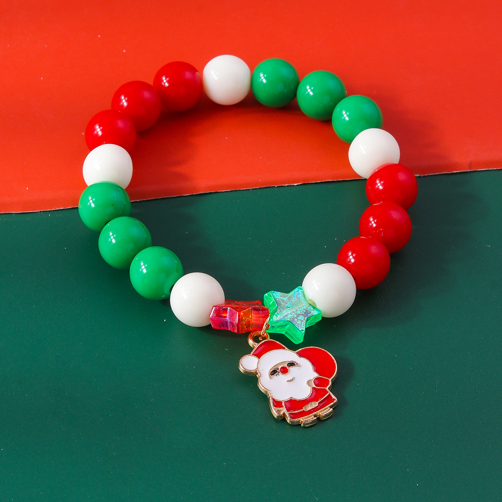 Cute Christmas Streetwear Christmas Hat Christmas Tree Alloy Wholesale Bracelets display picture 4