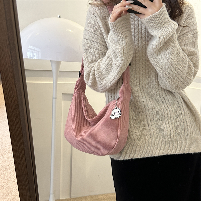 Women's All Seasons Canvas Solid Color Vintage Style Square Zipper Shoulder Bag display picture 15