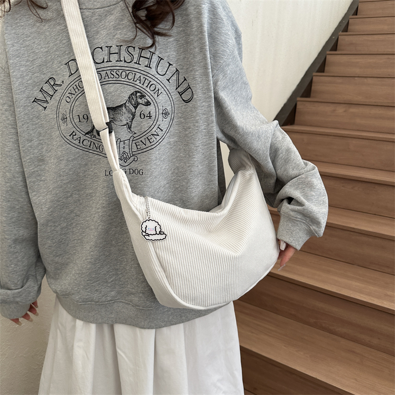 Women's All Seasons Canvas Solid Color Vintage Style Square Zipper Shoulder Bag display picture 12