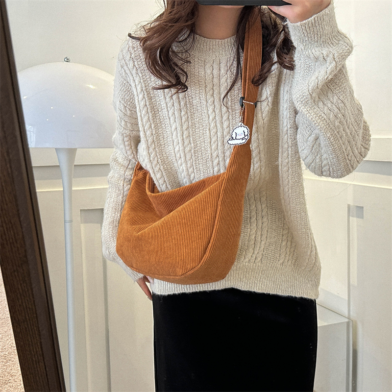 Women's All Seasons Canvas Solid Color Vintage Style Square Zipper Shoulder Bag display picture 6