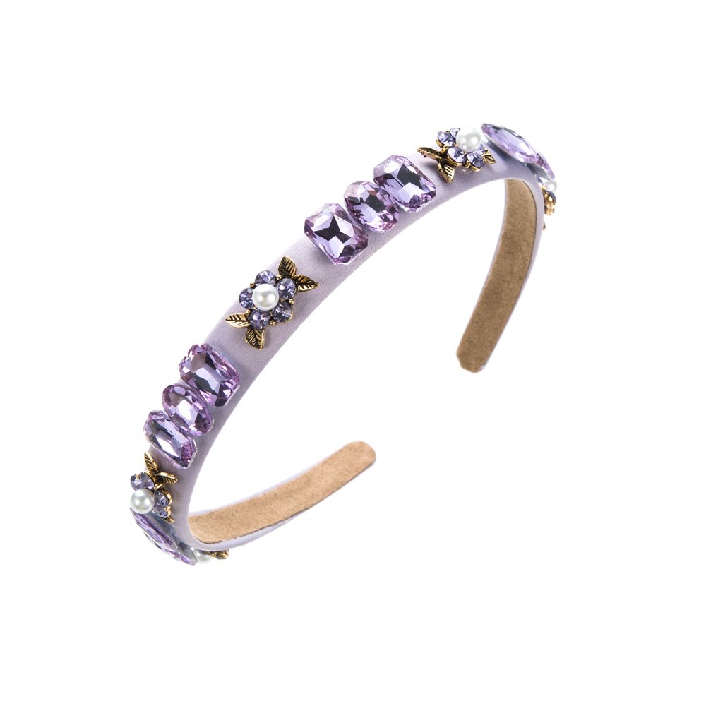 Elegant Luxurious Flower Cloth Inlay Pearl Hair Band display picture 7