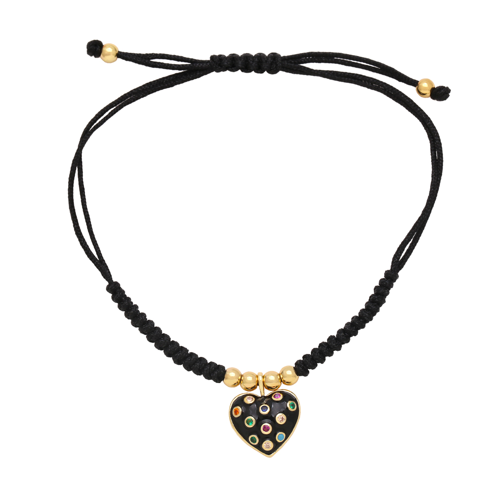 Einfacher Stil Herzform Seil Kupfer Überzug 18 Karat Vergoldet Frau Armbänder display picture 3