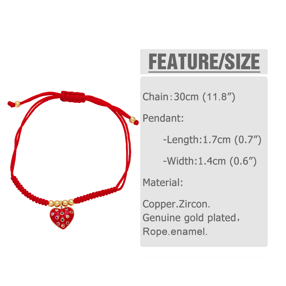 Simple Style Heart Shape Rope Copper Plating 18k Gold Plated Women's Bracelets display picture 1