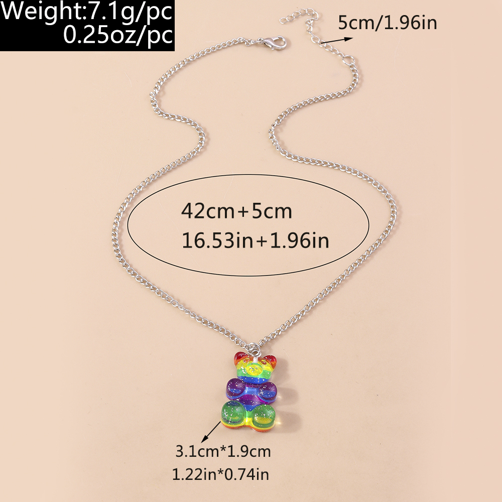 Cute Bear Zinc Alloy Wholesale Pendant Necklace display picture 9