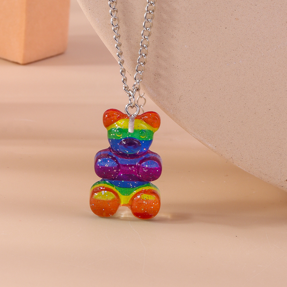 Cute Bear Zinc Alloy Wholesale Pendant Necklace display picture 6