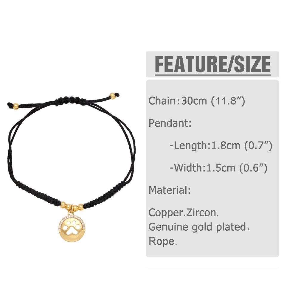 Simple Style Eye Rope Copper Plating Inlay Zircon 18k Gold Plated Unisex Bracelets display picture 1