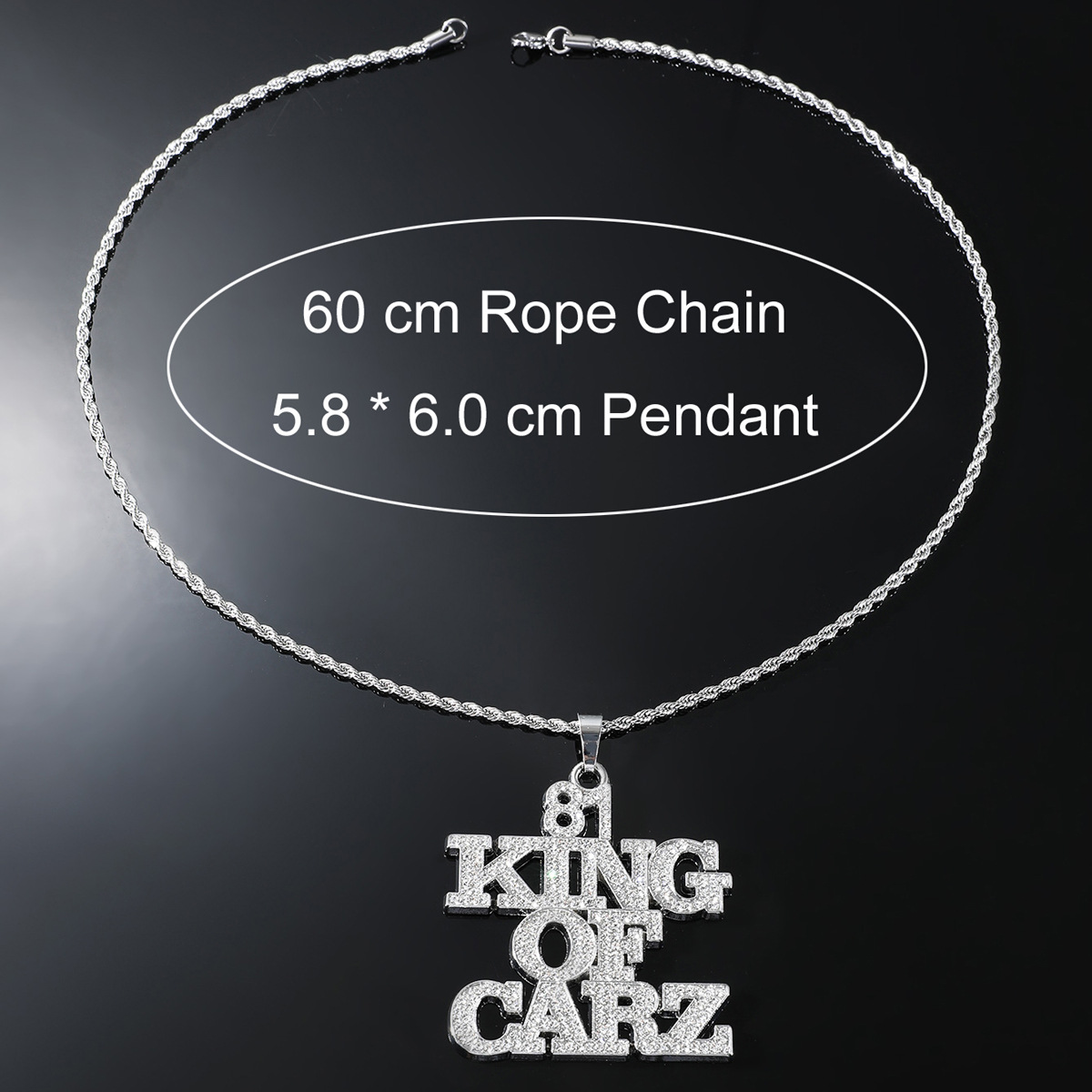 Hip-hop Letter Alloy Inlay Zircon Men's Pendant Necklace display picture 3