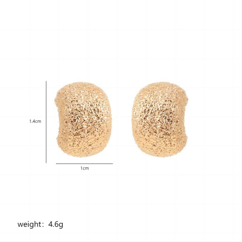 1 Pair Commute C Shape Plating Copper 18k Gold Plated White Gold Plated Ear Studs display picture 2