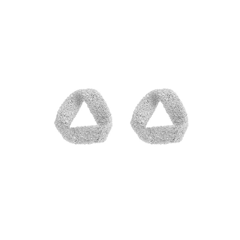 1 Pair Simple Style Triangle Plating Copper 18K Gold Plated Ear Studs display picture 5