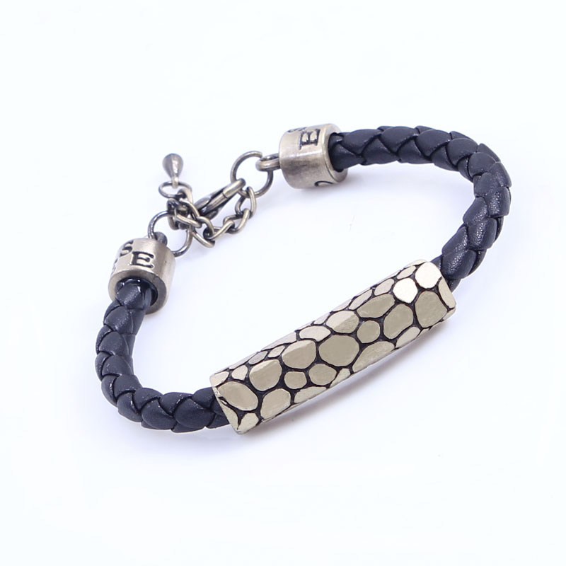 Hip-hop Rock Punk Infinity Skull Pu Leather Alloy Leather Braid Men's Bracelets display picture 3