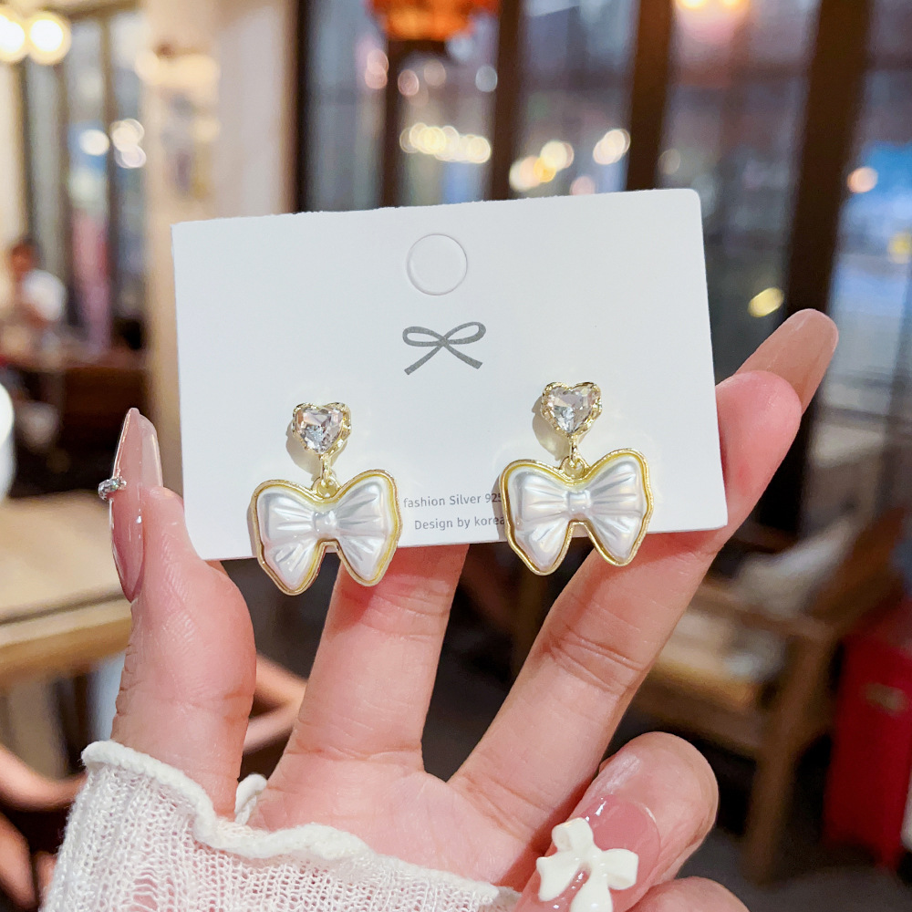 1 Pair Sweet Bow Knot Alloy Drop Earrings display picture 2