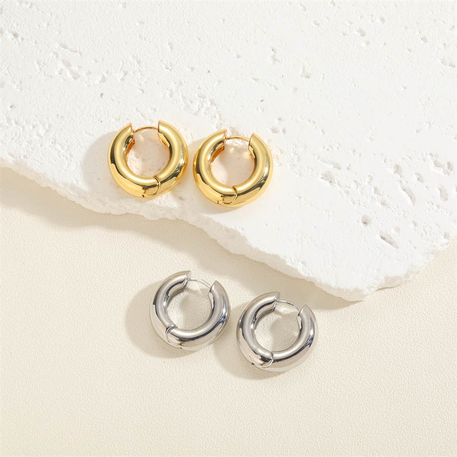 1 Pair Simple Style Commute C Shape Plating Copper 14k Gold Plated White Gold Plated Ear Cuffs display picture 7
