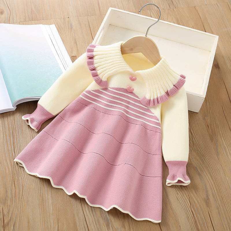 Princess Classic Style Solid Color Cotton Girls Dresses display picture 1