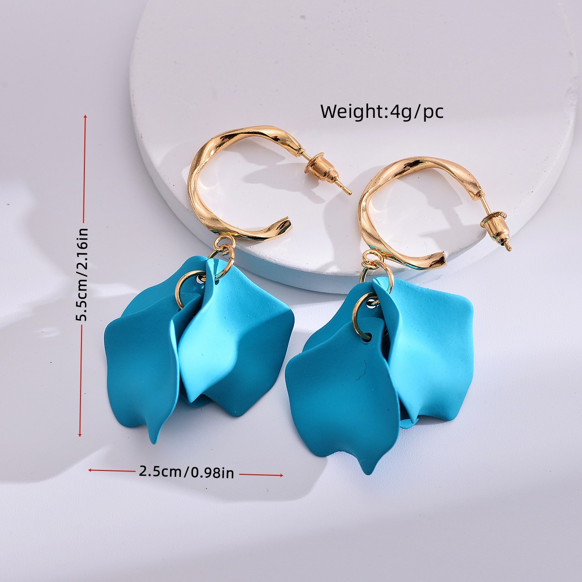 1 Pair Simple Style Geometric Plating Alloy Drop Earrings display picture 1