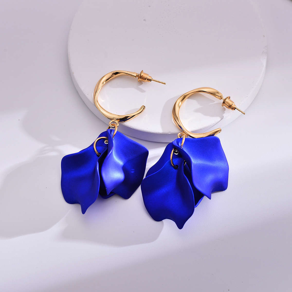 1 Pair Simple Style Geometric Plating Alloy Drop Earrings display picture 7