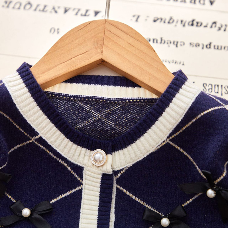 Lässig Streifen Gestrickt Baumwolle Spandex Mädchen Kleidung Sets display picture 10