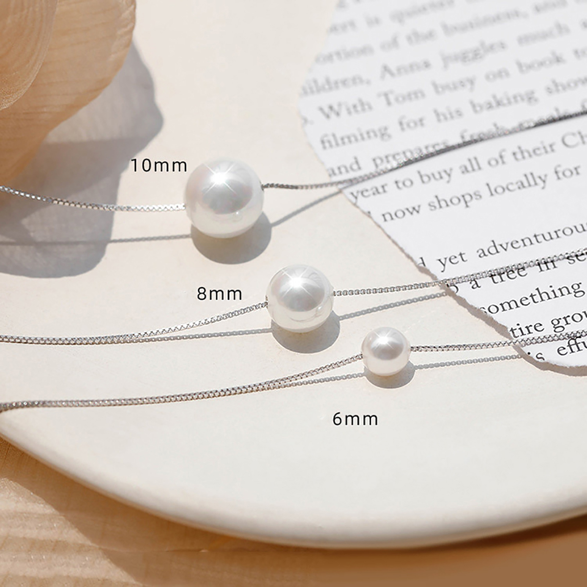 Elegant Round Pearl Sterling Silver Plating Gold Plated Pendant Necklace display picture 2