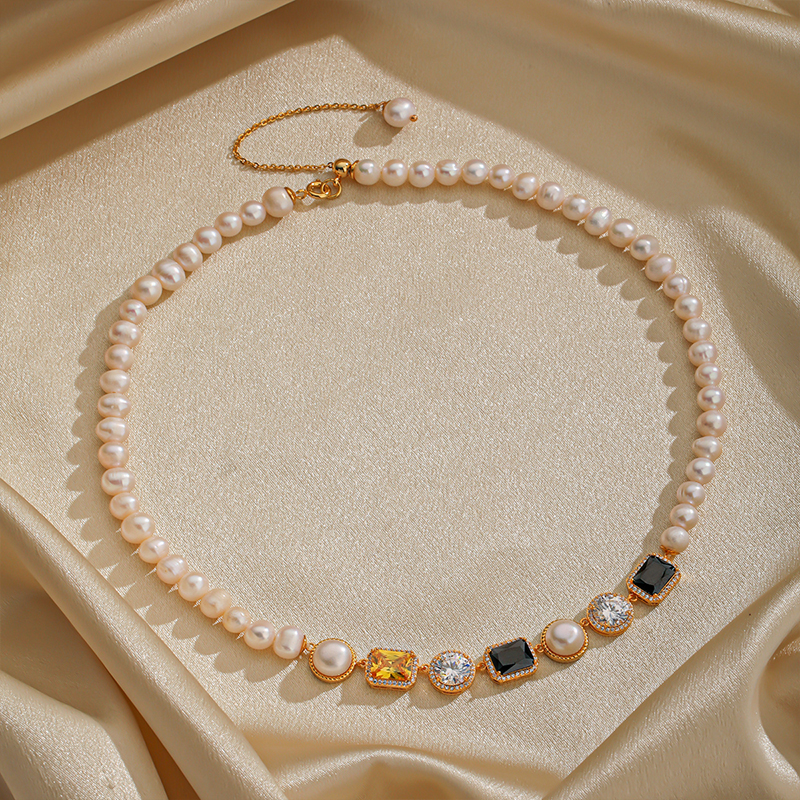 Elegant Luxuriös Geometrisch Kupfer Überzug 18 Karat Vergoldet Armbänder Halskette display picture 5