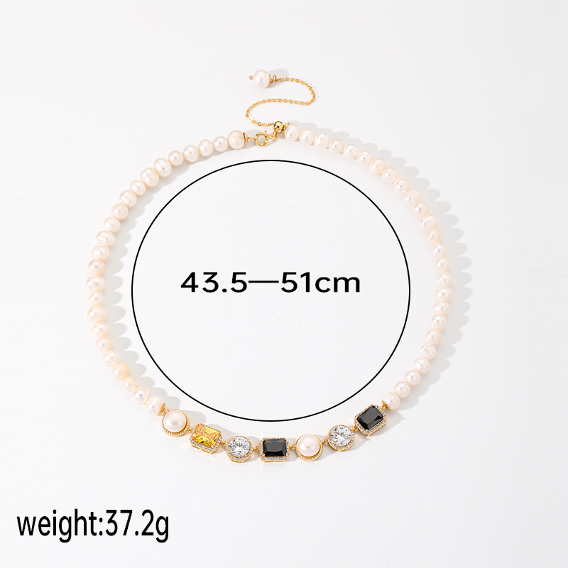 Elegant Luxuriös Geometrisch Kupfer Überzug 18 Karat Vergoldet Armbänder Halskette display picture 7