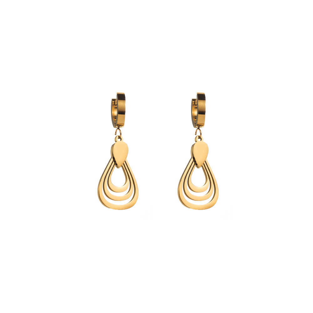 1 Pair Elegant Streetwear Palm Pearl Flower Inlay Titanium Steel Pearl Zircon Gold Plated Drop Earrings display picture 9