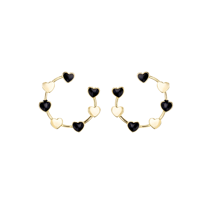 Wholesale Jewelry Casual Heart Shape Alloy 14k Gold Plated Plating Ear Studs display picture 6