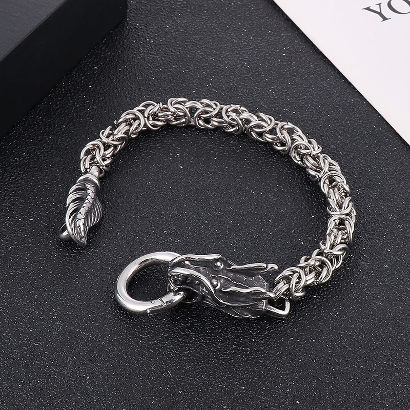 Punk Einfarbig Titan Stahl Überzug Männer Armbänder display picture 3