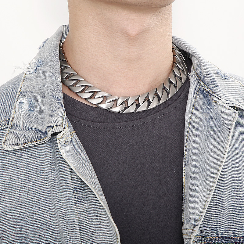Hip-hop Geometric Titanium Steel Men's Necklace display picture 3