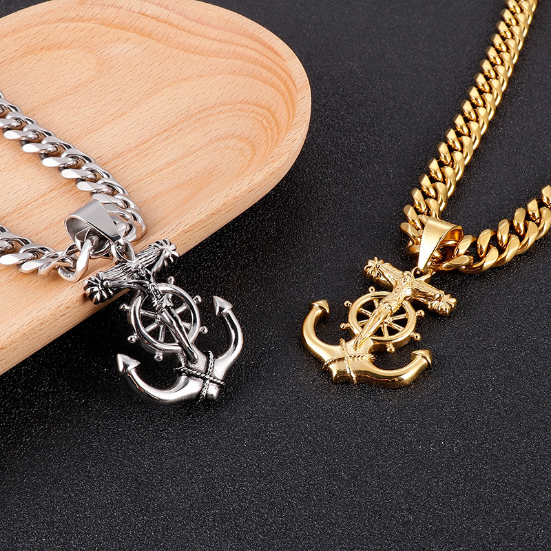 Punk Streetwear Geometric Titanium Steel Bracelets Necklace display picture 3